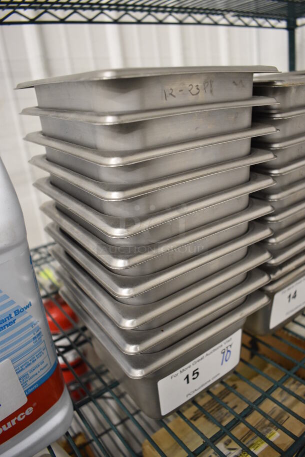 10 Stainless Steel 1/6 Size Drop In Bins. 1/6x4. 10 Times Your Bid! - Image 2 of 3