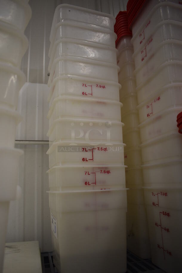 10 Poly 7.5 Quart Containers. 9x9x9. 10 Times Your Bid! - Image 2 of 2