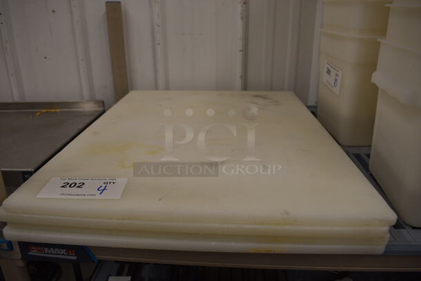 4 White Cutting Boards. 18x24x0.5. 4 Times Your Bid! - Image 1 of 2
