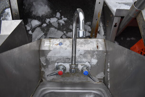 Stainless Steel Commercial Single Bay Sink w/ Faucet, Handles and Side Splash Guards. 12x16x19 - Image 3 of 3