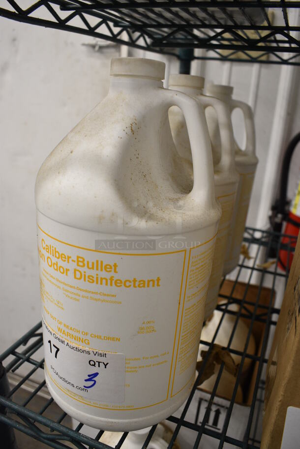 3 Caliber Bullet Lemon Odor Disinfectant Jugs. 6x6x12. 3 Times Your Bid! - Image 2 of 3