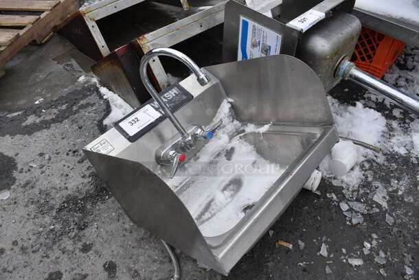 Stainless Steel Commercial Single Bay Sink w/ Faucet, Handles and Side Splash Guards. 17x16x15 - Image 2 of 4