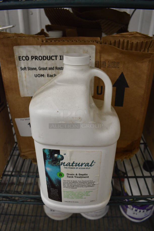 4 Econatural Drain and Septic Tank Treatment Jugs. 6x6x12. 4 Times Your Bid! - Image 1 of 4