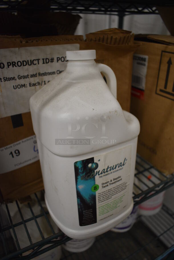 4 Econatural Drain and Septic Tank Treatment Jugs. 6x6x12. 4 Times Your Bid! - Image 3 of 4