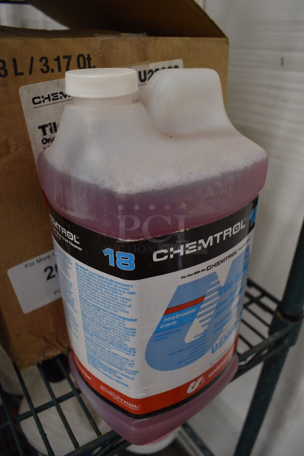 4 Unisource Chemtrol 18 Tile Brite Cleaner Jugs. 5x5x11. 4 Times Your Bid! - Image 2 of 4