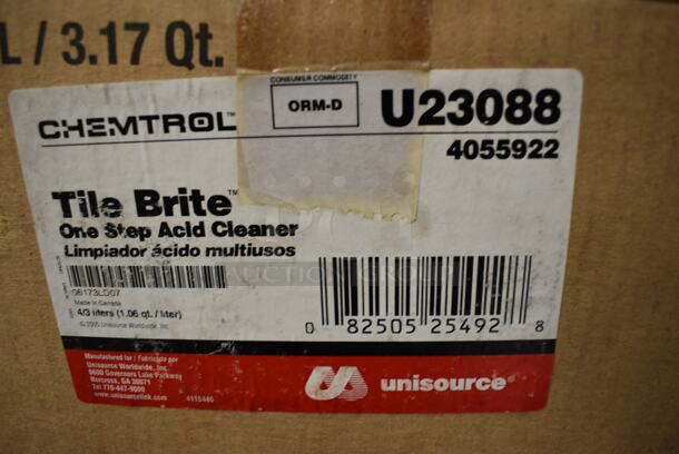4 Unisource Chemtrol 18 Tile Brite Cleaner Jugs. 5x5x11. 4 Times Your Bid! - Image 4 of 4