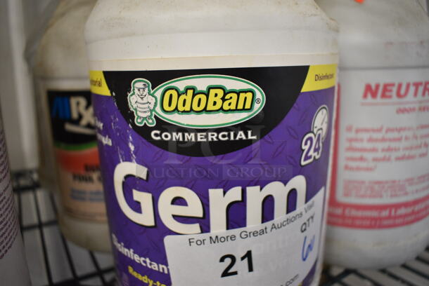 6 Various Jugs of Cleaner; Neutro Air Odor Neutralizer, Odo Ban Germ Disinfectant, MIRx 60 Super Strength Foul Odor Eliminator, Misty Pro Tec Carpet Protect Concentrate, Commercial Scrubbable Floor Finish and Odo Ban Grease Kitchen Floor and Wall Degreaser. 6x6x12. 6 Times Your Bid! - Image 3 of 7