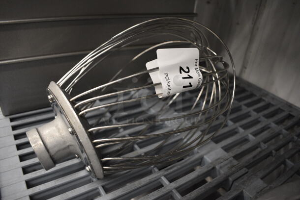 Metal Commercial Whisk Attachment for Hobart Mixer. 7x7x13