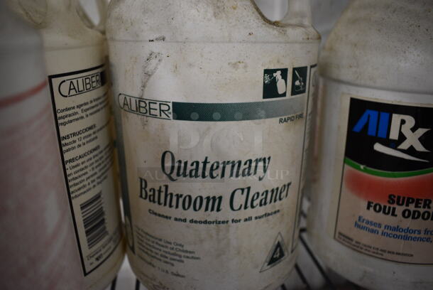 6 Various Jugs of Cleaner; Caliber Bullet Formula 357, Caliber Rapid Fire Concentrated Non Butyl Degreaser, Quaternary Bathroom Cleaner, Caliber Bullet Formula 44, Caliber Super Buff and Fabpro Heavy Duty Soil Remover. 6x6x12. 6 Times Your Bid! - Image 3 of 7