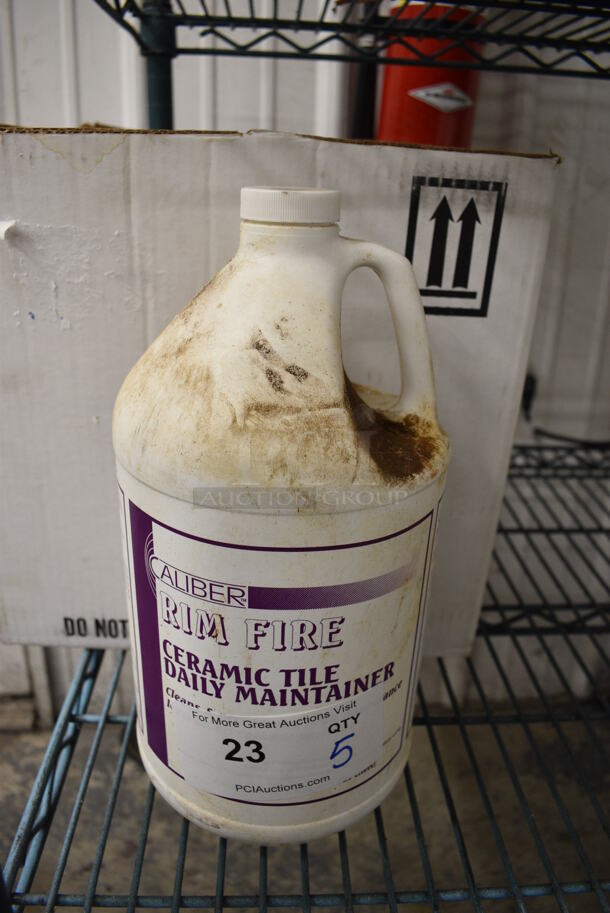 5 Caliber Rim Fire Ceramic Tile Daily Maintainer Jugs. 6x6x12. 5 Times Your Bid! - Image 1 of 3