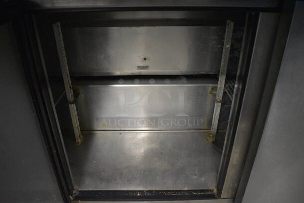 GREAT! 2016 True Model TSSU-72-30M-B-ST Stainless Steel Commercial Sandwich Salad Prep Table Bain Marie Mega Top w/ Cutting Board and 2 Tier Overshelf on Commercial Casters. 115 Volts, 1 Phase. 72x34x68. Tested and Working! - Image 6 of 11