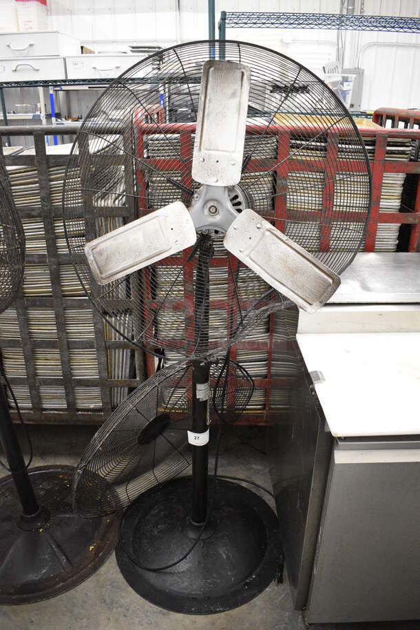 Comfort Zone Black Metal Floor Style Fan. 32x26x67. Tested and Working! - Image 1 of 4