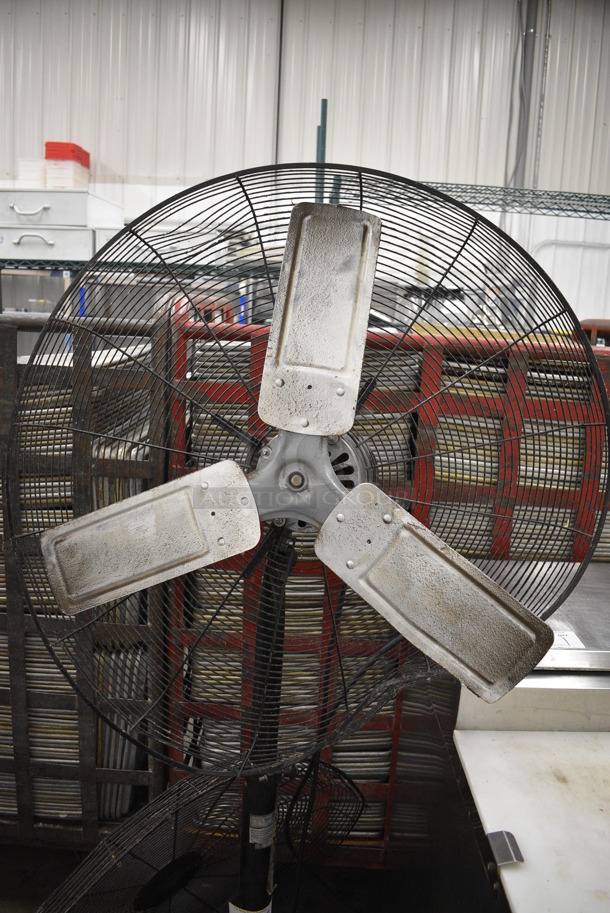 Comfort Zone Black Metal Floor Style Fan. 32x26x67. Tested and Working! - Image 2 of 4