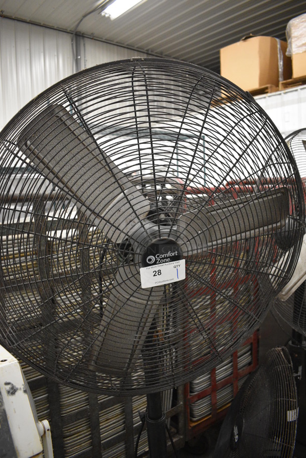 Comfort Zone Black Metal Floor Style Fan. 32x26x67. Tested and Working! - Image 2 of 4