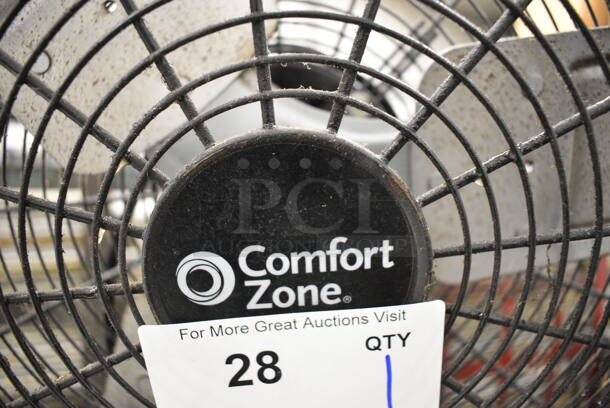 Comfort Zone Black Metal Floor Style Fan. 32x26x67. Tested and Working! - Image 3 of 4