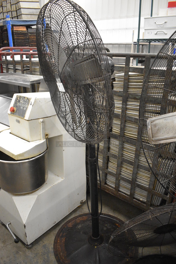 Comfort Zone Black Metal Floor Style Fan. 32x26x67. Tested and Working! - Image 4 of 4