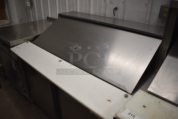 GREAT! Traulsen Model UPT4818-LR Stainless Steel Commercial Sandwich Salad Prep Table Bain Marie Mega Top w/ Cutting Board on Commercial Casters. 115 Volts, 1 Phase. 48x32x45. Tested and Working! - Image 3 of 8