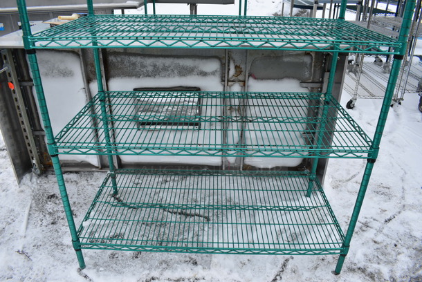 Green Finish 5 Tier Metro Style Shelving Unit. BUYER MUST DISMANTLE. PCI CANNOT DISMANTLE FOR SHIPPING. PLEASE CONSIDER FREIGHT CHARGES. 48x24x87 - Image 3 of 3