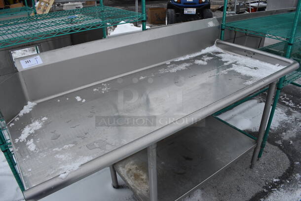 Stainless Steel Commercial Right Side Clean Side Dishwasher Table w/ Undershelf. 66x30x44 - Image 2 of 4