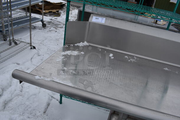 Stainless Steel Commercial Right Side Clean Side Dishwasher Table w/ Undershelf. 66x30x44 - Image 3 of 4