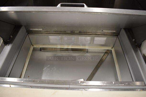 GREAT! Beverage Air Model SP27 Stainless Steel Commercial Sandwich Salad Prep Table Bain Marie Mega Top w/ Overshelf on Commercial Casters. 115 Volts, 1 Phase. 27x30x49. Cannot Test Due To Missing Power Cord - Image 4 of 6