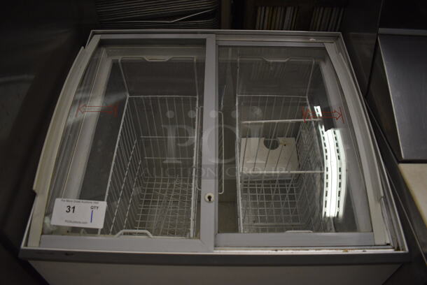 NICE! Summit Model SCF682S Metal Commercial Floor Style Chest Freezer Merchandiser on Commercial Casters. 115 Volts, 1 Phase. 28x24x36. Tested and Does Not Power On - Image 3 of 7