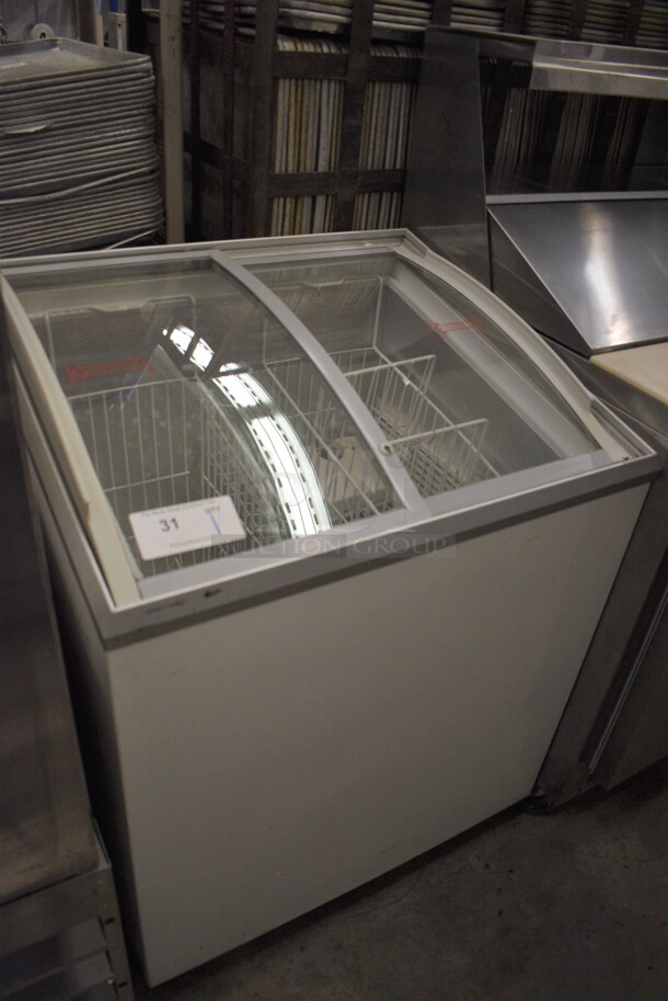 NICE! Summit Model SCF682S Metal Commercial Floor Style Chest Freezer Merchandiser on Commercial Casters. 115 Volts, 1 Phase. 28x24x36. Tested and Does Not Power On - Image 4 of 7