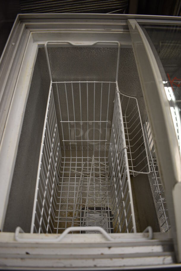 NICE! Summit Model SCF682S Metal Commercial Floor Style Chest Freezer Merchandiser on Commercial Casters. 115 Volts, 1 Phase. 28x24x36. Tested and Does Not Power On - Image 6 of 7