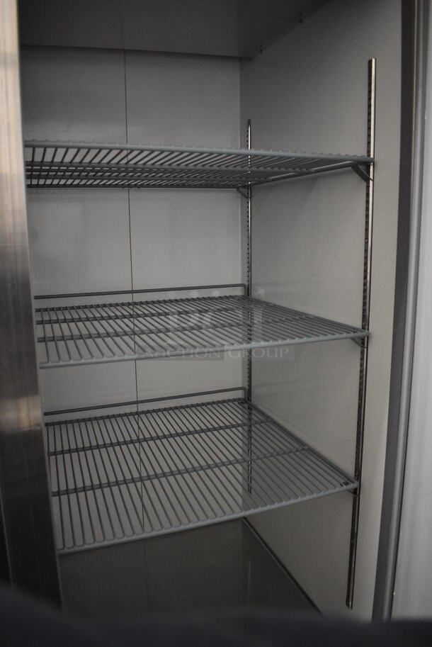WOW! Avantco Model 178A49FHC Stainless Steel Commercial 2 Door Reach In Freezer w/ Poly Coated Racks on Commercial Casters. 115 Volts, 1 Phase. 53x32x82. Tested and Working! - Image 7 of 7