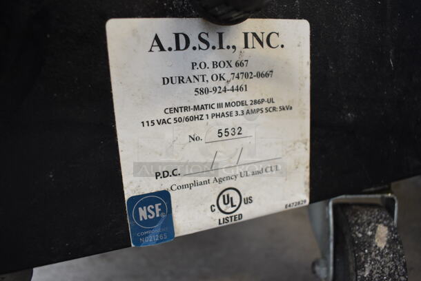 ADSI Metal Commercial Floor Style All Purpose Centrifuge on Commercial Casters. 14x16x21. Cannot Test - Needs New Power Button - Image 5 of 6