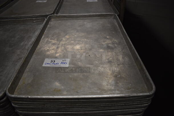 100 Metal Full Size Baking Pans. 18x26x1. 100 Times Your Bid! - Image 2 of 3