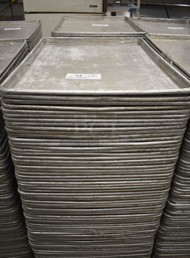 100 Metal Full Size Baking Pans. 18x26x1. 100 Times Your Bid! - Image 1 of 3