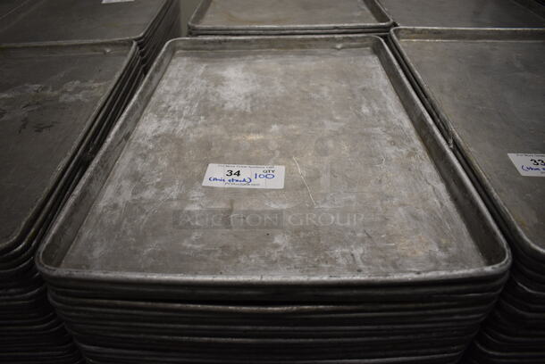 100 Metal Full Size Baking Pans. 18x26x1. 100 Times Your Bid! - Image 3 of 3