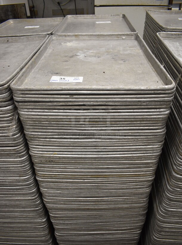 100 Metal Full Size Baking Pans. 18x26x1. 100 Times Your Bid! - Image 1 of 3