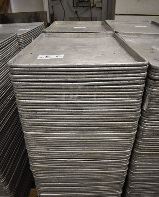 100 Metal Full Size Baking Pans. 18x26x1. 100 Times Your Bid!