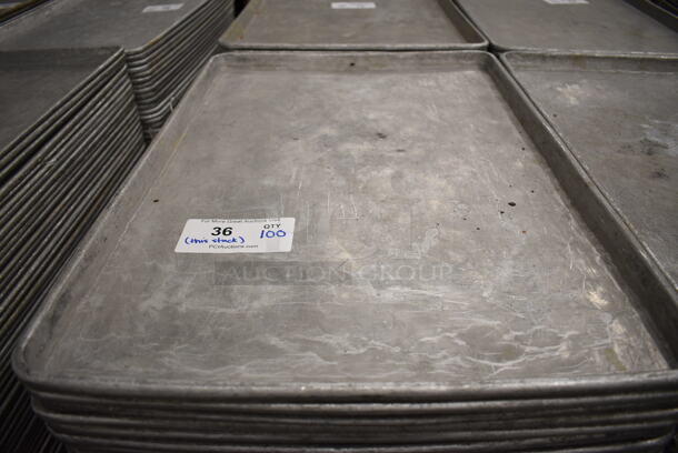 100 Metal Full Size Baking Pans. 18x26x1. 100 Times Your Bid! - Image 3 of 3