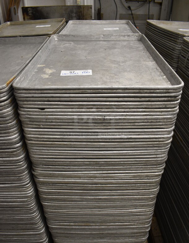 100 Metal Full Size Baking Pans. 18x26x1. 100 Times Your Bid! - Image 1 of 3