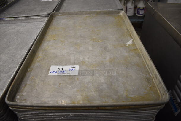 100 Metal Full Size Baking Pans. 18x26x1. 100 Times Your Bid! - Image 3 of 3