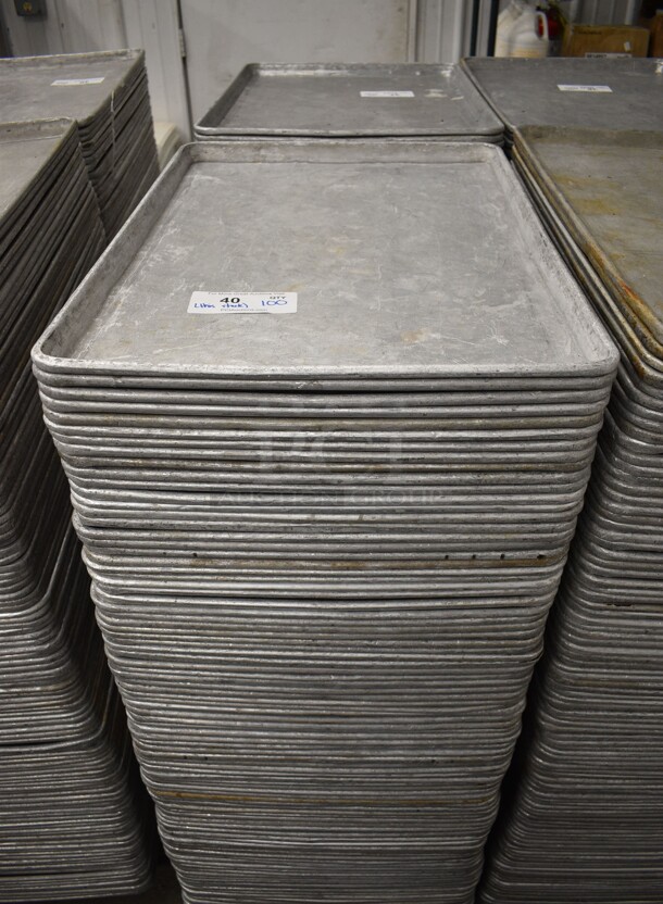 100 Metal Full Size Baking Pans. 18x26x1. 100 Times Your Bid! - Image 1 of 4