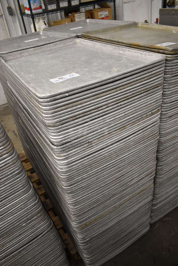 100 Metal Full Size Baking Pans. 18x26x1. 100 Times Your Bid! - Image 2 of 4