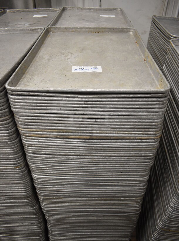 100 Metal Full Size Baking Pans. 18x26x1. 100 Times Your Bid! - Image 1 of 3