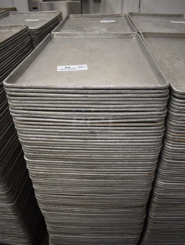 100 Metal Full Size Baking Pans. 18x26x1. 100 Times Your Bid! - Image 1 of 4