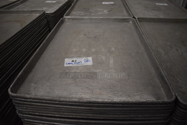 100 Metal Full Size Baking Pans. 18x26x1. 100 Times Your Bid! - Image 3 of 4