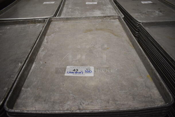 100 Metal Full Size Baking Pans. 18x26x1. 100 Times Your Bid! - Image 2 of 3