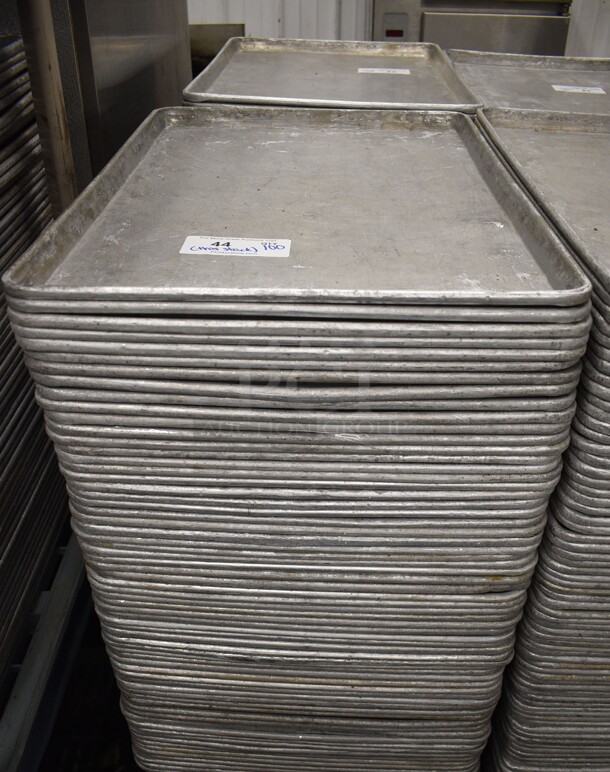 100 Metal Full Size Baking Pans. 18x26x1. 100 Times Your Bid!