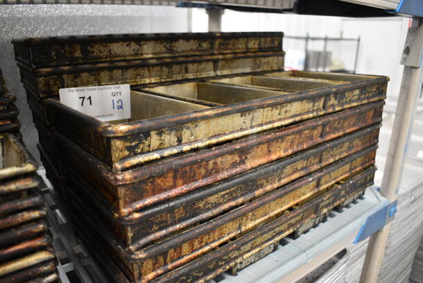 12 Metal 4 Loaf Baking Pans. 20x8.5x2.5. 12 Times Your Bid! - Image 3 of 3