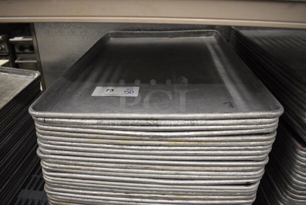 50 Metal Full Size Baking Pans. 18x26x1. 50 Times Your Bid!