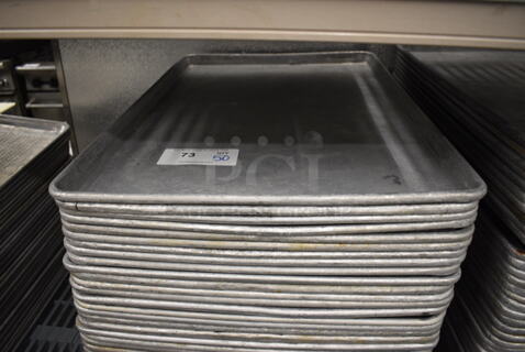 50 Metal Full Size Baking Pans. 18x26x1. 50 Times Your Bid!