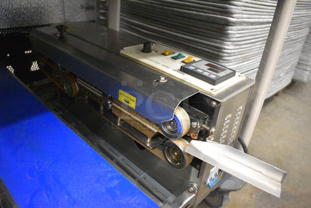 WOW! 2010 Model CBS-880 Stainless Steel Commercial Countertop Continuous Band Sealer. 110 Volts, 1 Phase. 34x16x11. Tested and Working! - Image 6 of 8