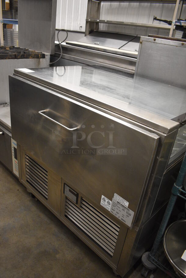 NICE! RPI Industries Model VICD2-20-R-SQ-SC Stainless Steel Commercial Single Drawer Cooler Merchandiser on Commercial Casters. 115 Volts, 1 Phase. 36.5x28x37. Tested and Working! - Image 2 of 7